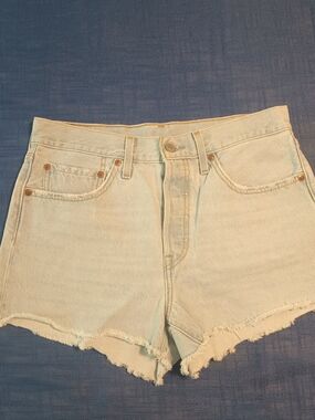 Levi's 501 High-Waist Light Wash Denim Shorts